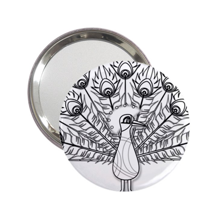 Peacock-plumage-display-bird 2.25  Handbag Mirrors