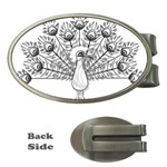 Peacock-plumage-display-bird Money Clips (Oval)  Front