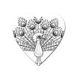 Peacock-plumage-display-bird Heart Magnet Front