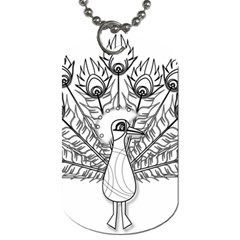 Peacock-plumage-display-bird Dog Tag (two Sides)