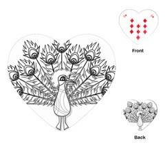 Peacock-plumage-display-bird Playing Cards Single Design (heart)