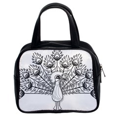 Peacock-plumage-display-bird Classic Handbag (two Sides)