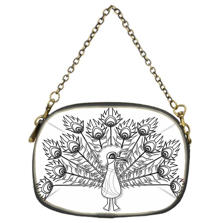 Peacock-plumage-display-bird Chain Purse (One Side)