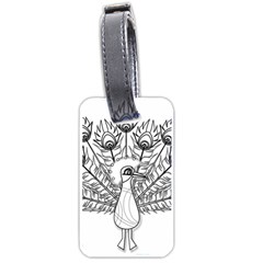 Peacock-plumage-display-bird Luggage Tag (one Side)