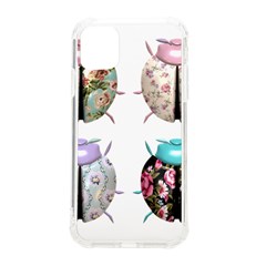 Ladybug-flower-pattern-shabby-chic Iphone 11 Tpu Uv Print Case by 99art