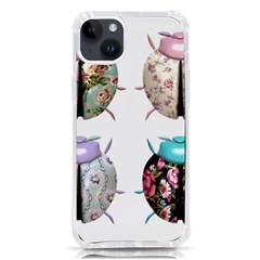 Ladybug-flower-pattern-shabby-chic Iphone 14 Plus Tpu Uv Print Case by 99art