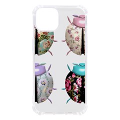 Ladybug-flower-pattern-shabby-chic Iphone 13 Tpu Uv Print Case by 99art