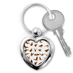 Butterfly Butterflies Insect Swarm Key Chain (heart) by 99art