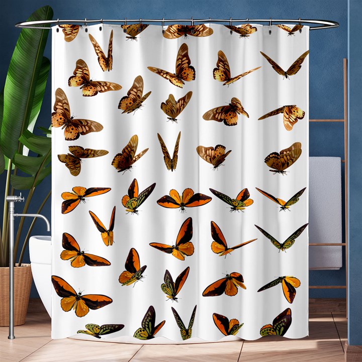 Butterfly Butterflies Insect Swarm Shower Curtain 60  x 72  (Medium) 