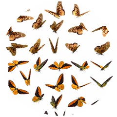 Butterfly Butterflies Insect Swarm Wooden Puzzle Round