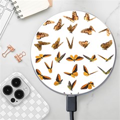 Butterfly Butterflies Insect Swarm Wireless Fast Charger(white) by 99art