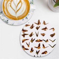 Butterfly Butterflies Insect Swarm Uv Print Round Tile Coaster