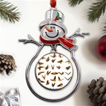 Butterfly Butterflies Insect Swarm Metal Snowman Ornament Front