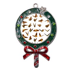 Butterfly Butterflies Insect Swarm Metal X mas Lollipop With Crystal Ornament by 99art