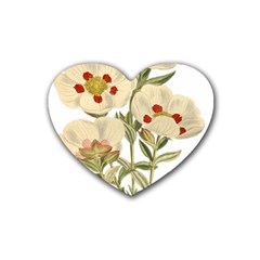 Nature-flower-leaf-plant-isolated Rubber Heart Coaster (4 Pack) by 99art