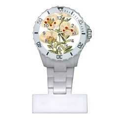 Nature-flower-leaf-plant-isolated Plastic Nurses Watch by 99art