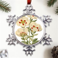 Nature-flower-leaf-plant-isolated Metal Large Snowflake Ornament by 99art