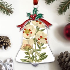 Nature-flower-leaf-plant-isolated Metal Holly Leaf Bell Ornament