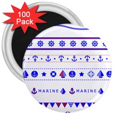 Marine Nautical Clip Art 3  Magnets (100 Pack) by 99art