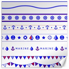 Marine Nautical Clip Art Canvas 12  X 12  by 99art