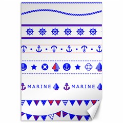 Marine Nautical Clip Art Canvas 12  X 18  by 99art