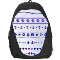 Marine Nautical Clip Art Backpack Bag by 99art