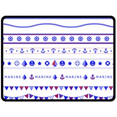 Marine Nautical Clip Art Two Sides Fleece Blanket (large) by 99art