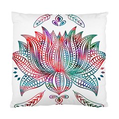 Lotus Feathers Boho Watercolor Standard Cushion Case (two Sides) by 99art