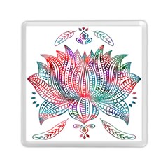 Lotus Feathers Boho Watercolor Memory Card Reader (square) by 99art