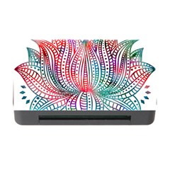 Lotus Feathers Boho Watercolor Memory Card Reader With Cf by 99art