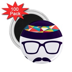 Party Hat Cartoon 2 25  Magnets (100 Pack)  by 99art