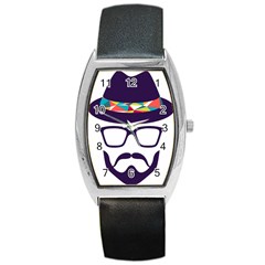 Party Hat Cartoon Barrel Style Metal Watch by 99art