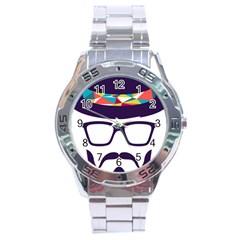 Party Hat Cartoon Stainless Steel Analogue Watch by 99art