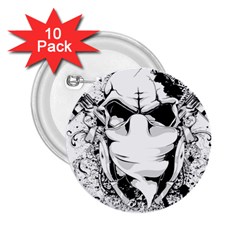 Graphic-design-vector-skull 2 25  Buttons (10 Pack) 