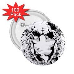 Graphic-design-vector-skull 2 25  Buttons (100 Pack) 