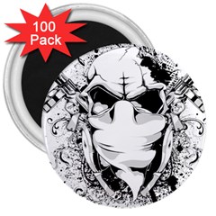 Graphic-design-vector-skull 3  Magnets (100 Pack) by 99art