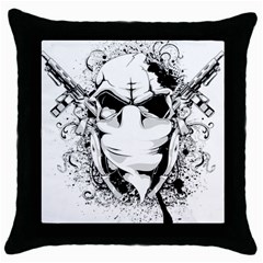 Graphic-design-vector-skull Throw Pillow Case (black) by 99art