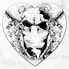 Graphic-design-vector-skull Jigsaw Puzzle (heart) by 99art