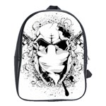 Graphic-design-vector-skull School Bag (Large) Front