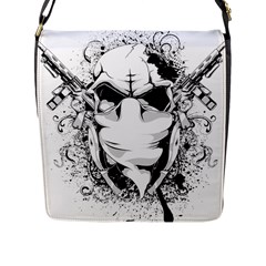 Graphic-design-vector-skull Flap Closure Messenger Bag (l) by 99art