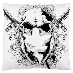 Graphic-design-vector-skull Large Premium Plush Fleece Cushion Case (one Side) by 99art