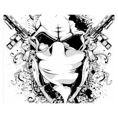 Graphic-design-vector-skull Two Sides Premium Plush Fleece Blanket (medium) by 99art