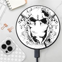 Graphic-design-vector-skull Wireless Fast Charger(black) by 99art