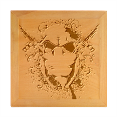 Graphic-design-vector-skull Wood Photo Frame Cube by 99art