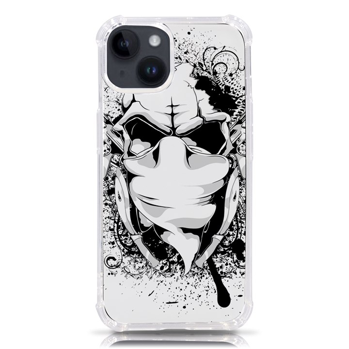 Graphic-design-vector-skull iPhone 14 TPU UV Print Case