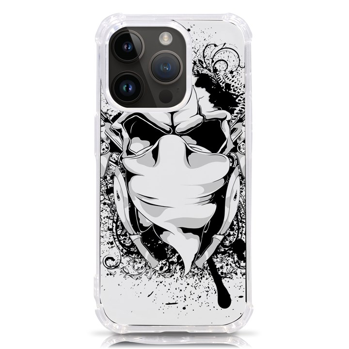 Graphic-design-vector-skull iPhone 14 Pro TPU UV Print Case