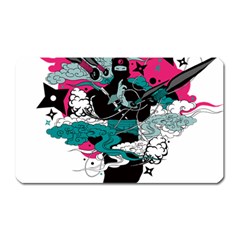 Japan Ninja-japanese-samurai-color- Magnet (rectangular) by 99art