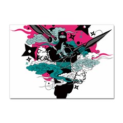 Japan Ninja-japanese-samurai-color- Sticker A4 (100 Pack) by 99art