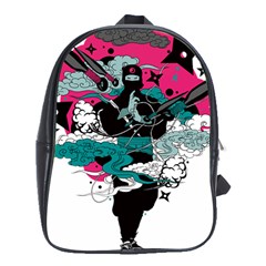 Japan Ninja-japanese-samurai-color- School Bag (xl) by 99art