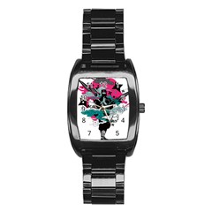 Japan Ninja-japanese-samurai-color- Stainless Steel Barrel Watch by 99art